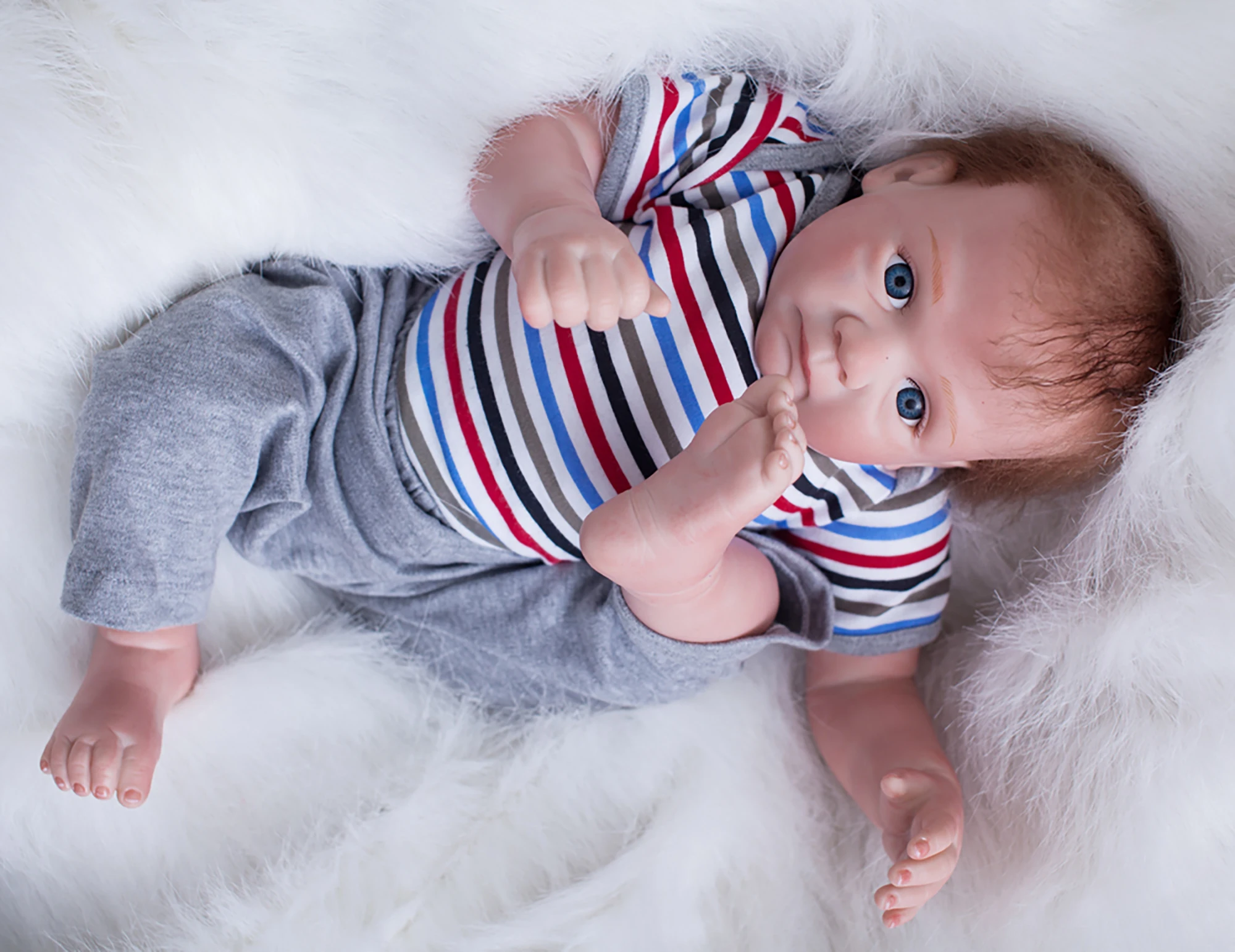 Reborn Baby Doll Toddler Boy 20" Newborn Boneca Renascida Life Like Bebe Realistic Berenguer From OtardDoll