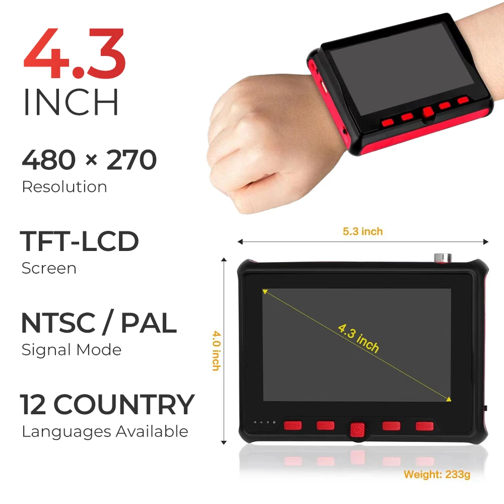 4K CCTV tester 4.3 inch Ahd Monitor for video surveillance AHD/CVI/TVI/CVBS Analog Camera Tester With RS485 PTZ controller UTP