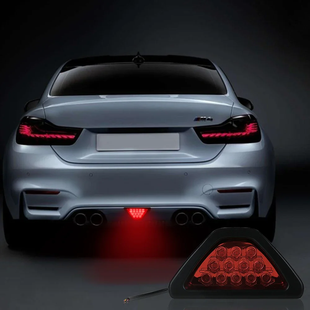 Car and Motorcycle 2835 12V LED Brake Strobe flash Warning Tail Pilot Light turn Signal Bright Rear Fog Lamp Triangle Red Led