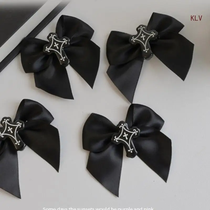 Spring Summer Hair Clip for Girl Hair Clip Halloween Punk Bowknot Hair Barrettes for Teenager Ponytail Decors
