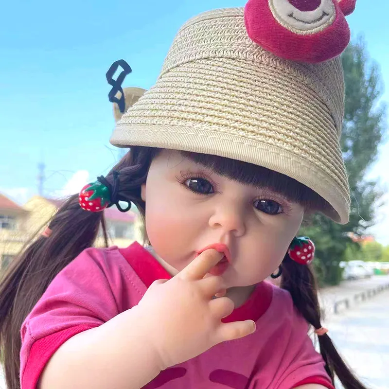 55CM Reborn 2025 Baby Dolls with Clothes new Full Vinyl Body Full Limb Doll Lifelike Girls Handmade Toddler Toy Gift for Kids