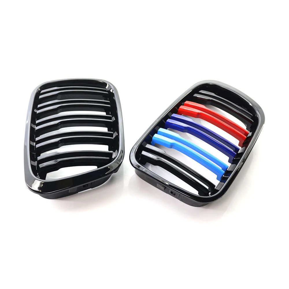 Car Front Bumper Kidney Grill Grille Gloss Black M Racing Grills For BMW 3 Series E46 4-Door 4D 4DR 1998-2001 Auto Accessories