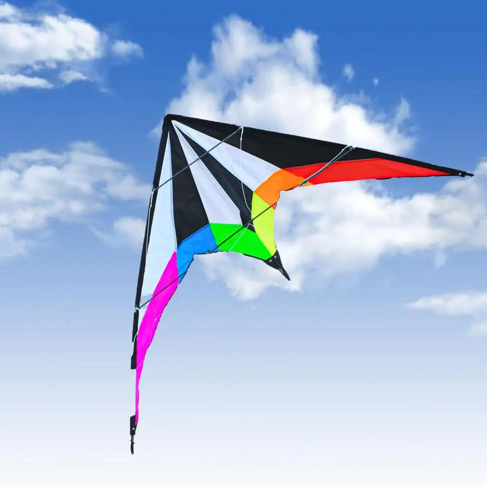Kite Colorful Large Sound 1.2M Triangle Stunt Kite for Children Triangle Dual Line Stunt Kite outdoor sports Toys for Kid Gift