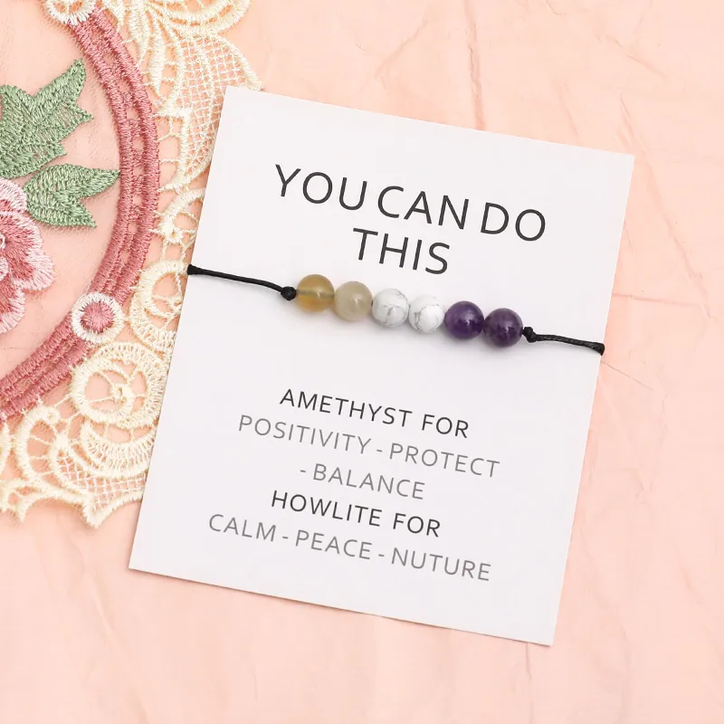 Natural Amethyst Crystal Bracelet Amethyst new Howlite Motivating Bracelet Relaxing Jewelry Women Men Healing 2025 Crystal Bracelet Gifts