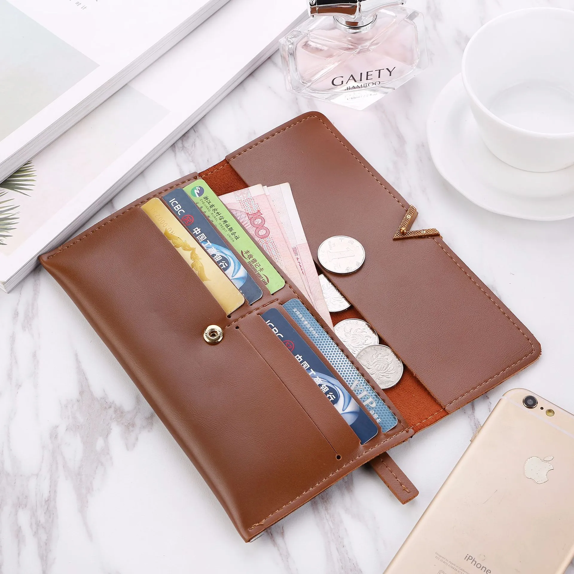 2023 Leather Women Wallets Hasp Lady Moneybags Zipper Coin Purse Woman Envelope Wallet Money Cards ID Holder Bags Purses Pocket dh1102219088