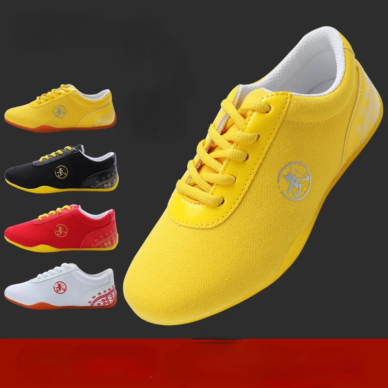 XIHAHA Canvas Kung Fu Shoes Martial Arts Tai Chi Taekwondo Wu Shu Karate Sport Shoe Couple Sneakers Adult Shoes Large Size 27-46