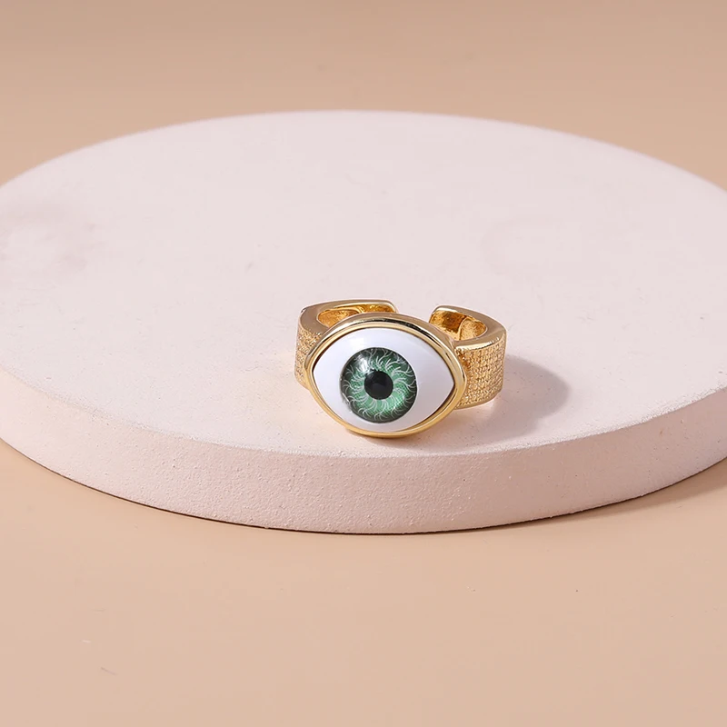 Obega Vintage Simple Evil Eye Rings For Women Gothic Gold Color Lucky Turkish Blue One Eyed 2025 new Finger Ring Jewelry Gifts