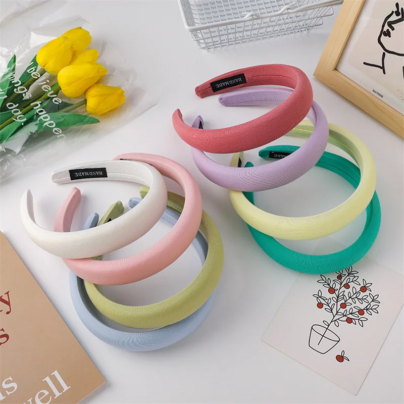 Wide-brimmed Sponge Hair bands Women's Sweet All-match Headband Cute Face Wash Hairband Girls Hair Accessories