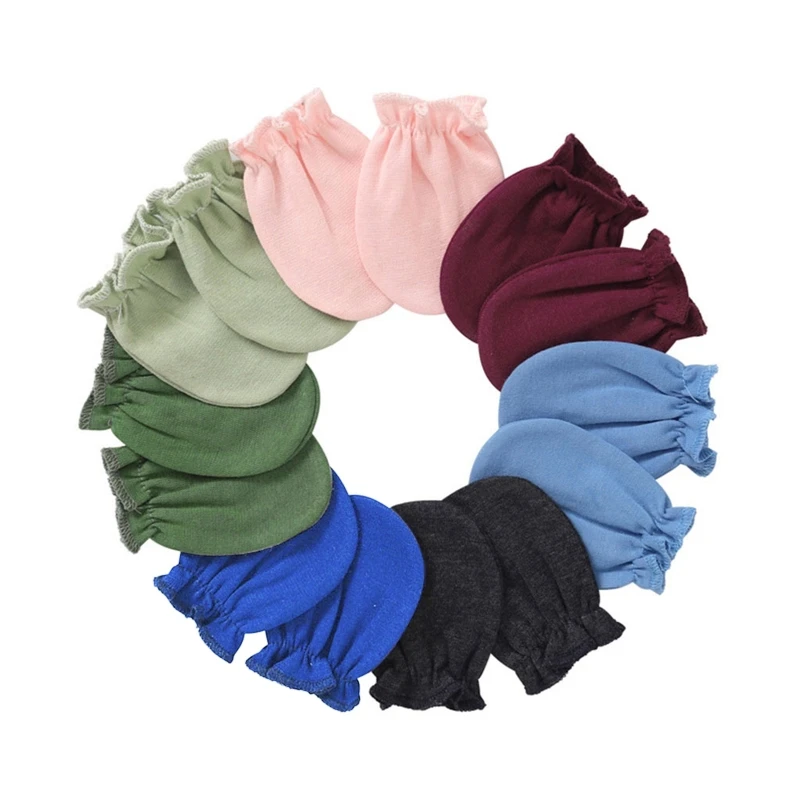new Infant Boy Girl Handguard Gloves Hand Socks Newborn 2025 for PROTECTION Face Scratch Hands Gloves Solid Color No Scratch Mitt
