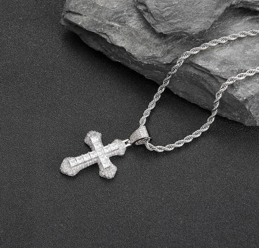Pendant Necklaces Goth Pendants Necklace For Women Classic Cross Choker Chain Zircon Light Gold Color Womens Wholesale Jewelry Drop D Dhhjr