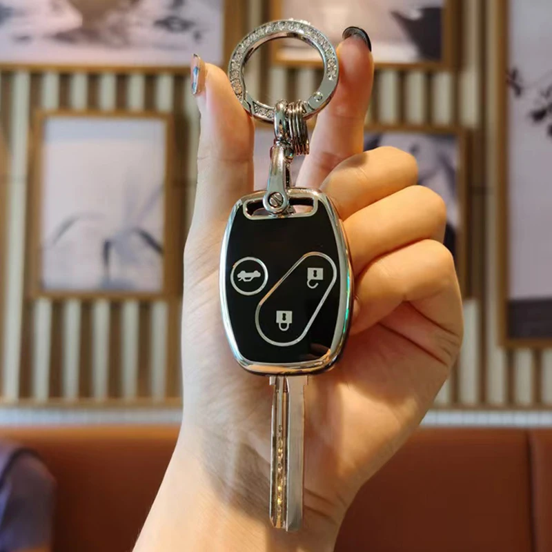 Soft TPU Car Key 2025 Case Cover new Keychain For Honda Accord CR-V Freed Pilot StepWGN Insight Fit Civic Jazz Shell Fob Accessories