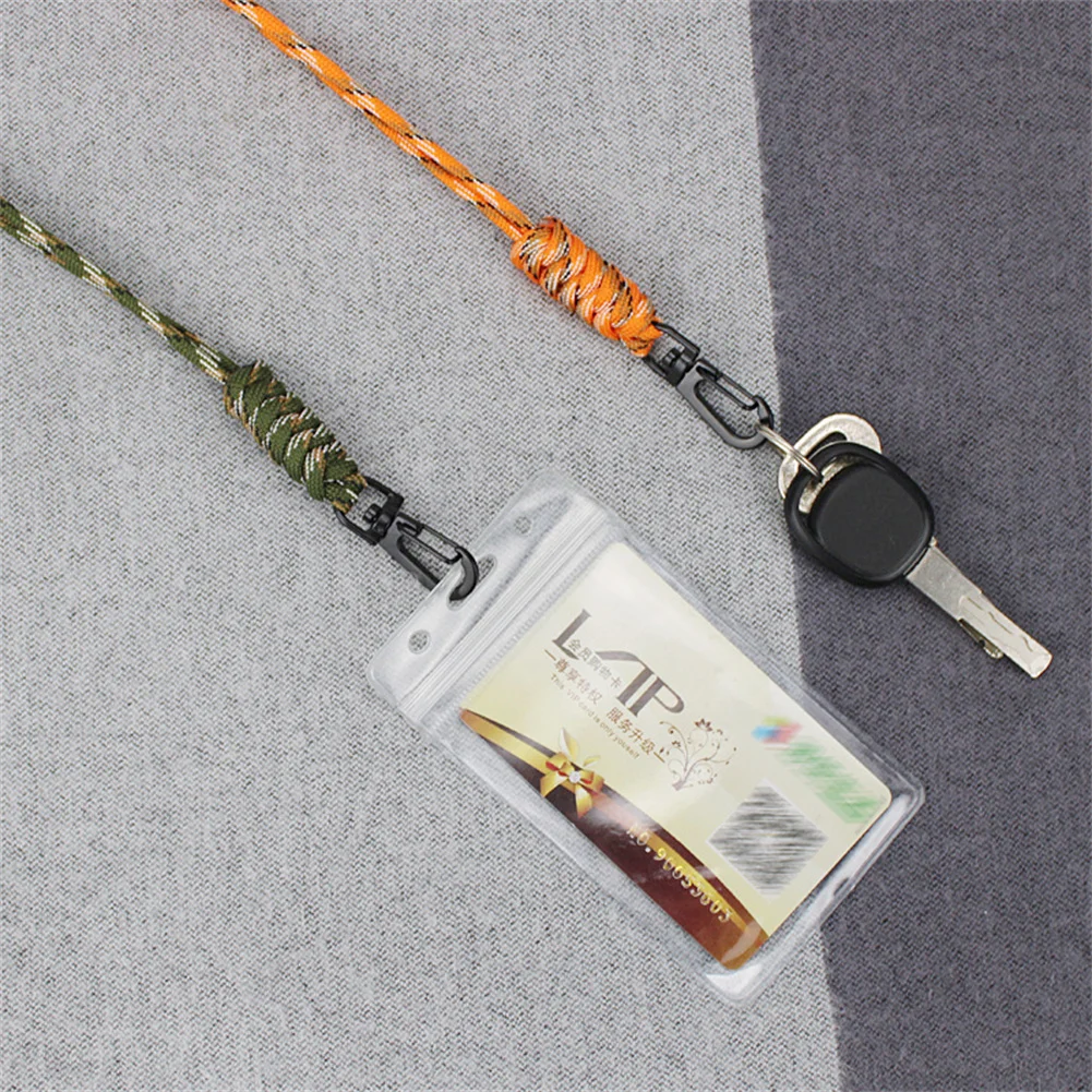 Rotatable Buckle new Key Ring Paracord Lanyard Keychain High Strength 2025 Cord Lanyard Mobile Phone Keychain Whistles Cord Wrist Strap