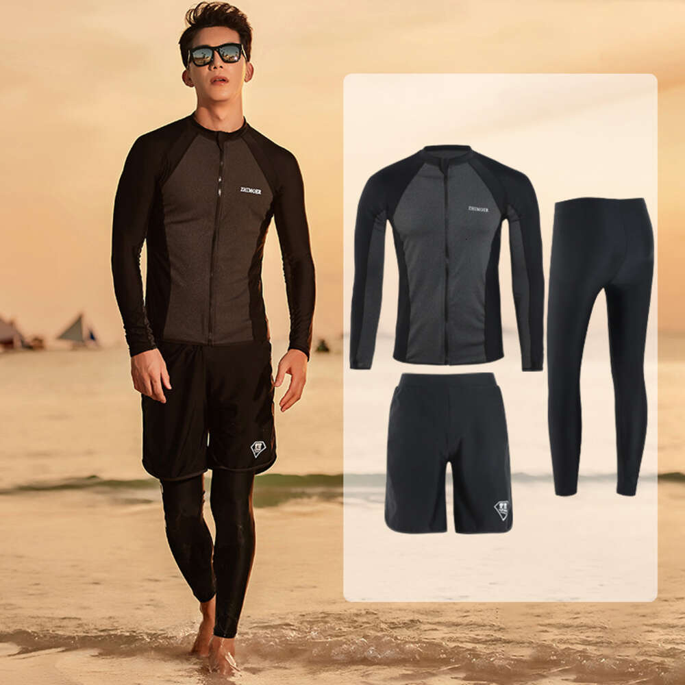 Ddmytiger New South Korean Couple Split Long Sleeved Sports Sunscreen Quick Dry Float Diving Mother Coat Swimming Suit H