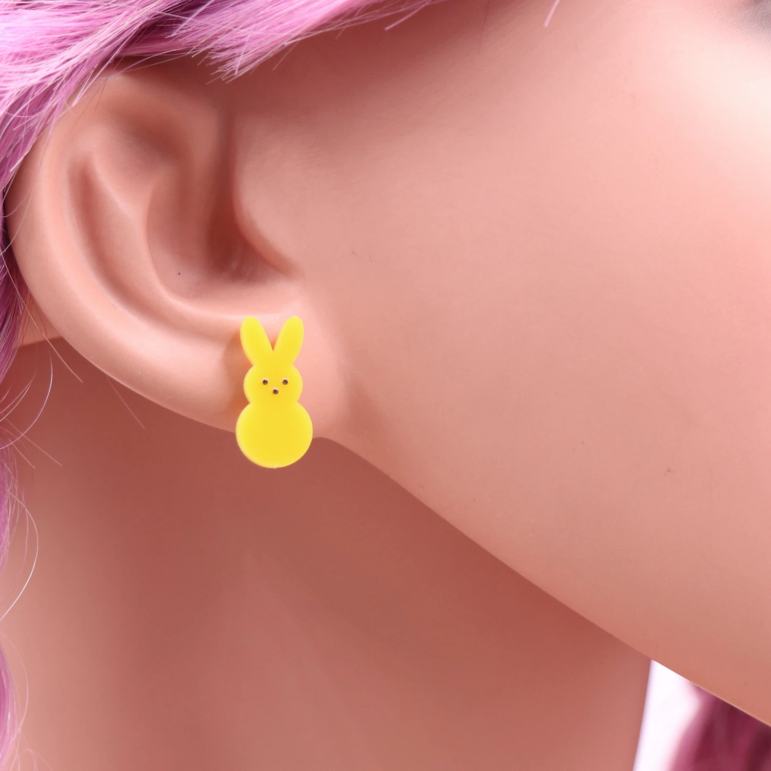 2025 1Pair New product CN Stud earring For women bunny Easter new Holiday TRENDY Acrylic Jewelry