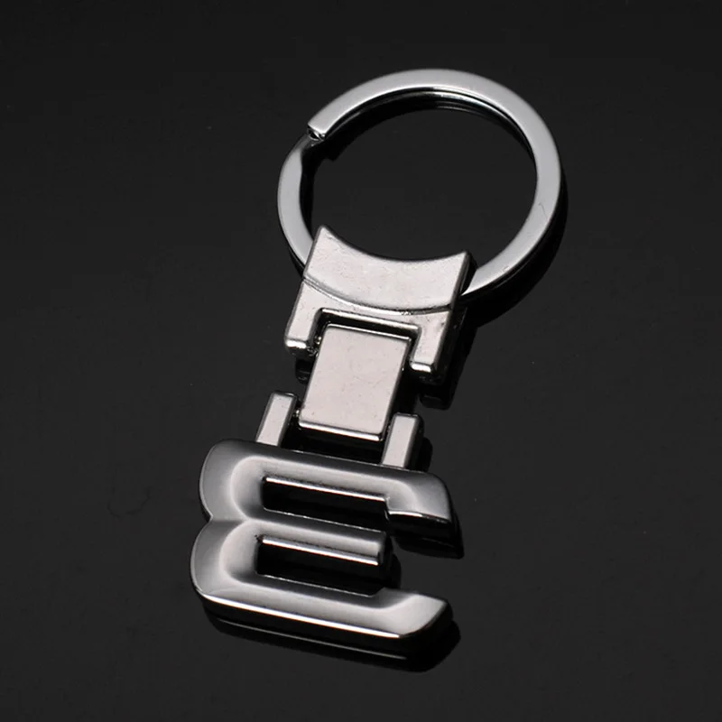 ddmysmile Holder Digital Keychain Car Key Ring Pendant Modified Digital Metal For X 1 3 5 6 7 8 Series Car Interior Smile