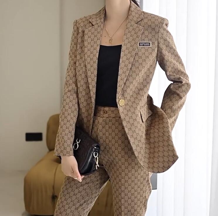 Womens Suits Blazers Tide Brand High-Quality Retro Fashion designer Series Suit Jacket Slim Plus Size Women's Clothing