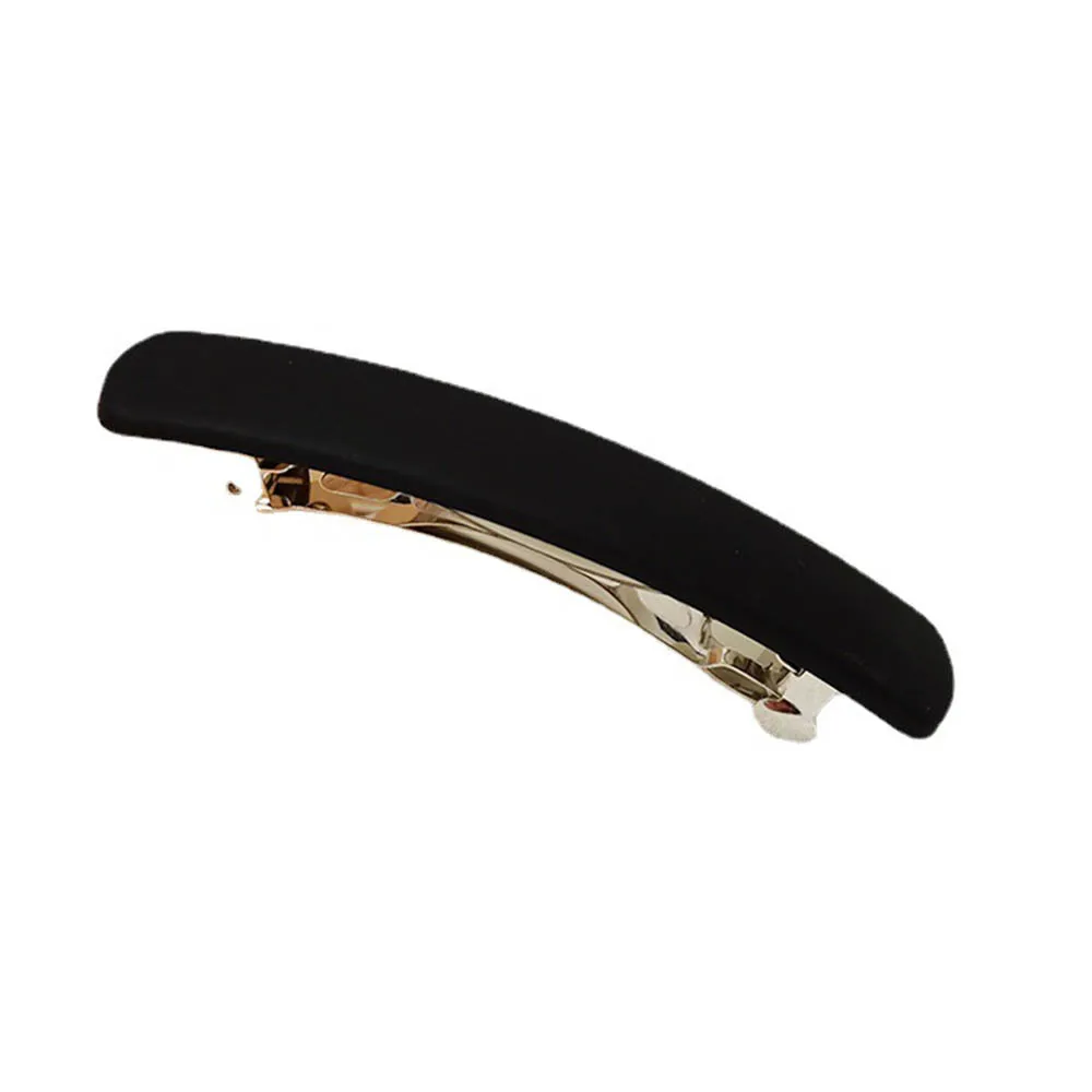 new Women Simple Solid Bar Shape Hair Clip Matt Color Acrylic Barrette 2025 Geometric Hair Pin Grip Elegant Hair Holder Accessories