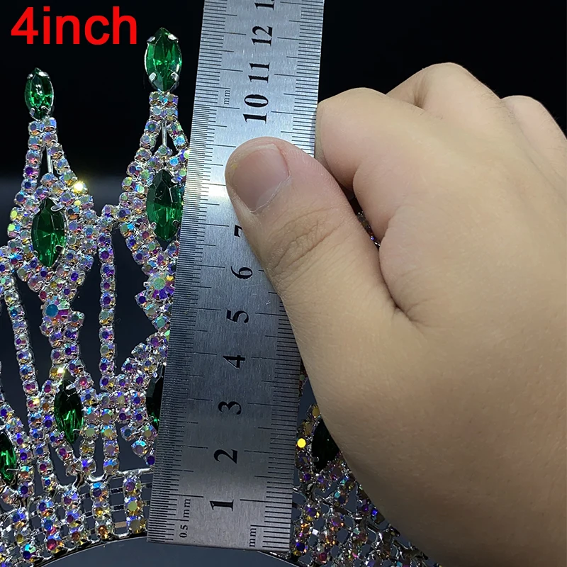 Miss Universe Wedding Crown Queen Rhinestone Tiara Party Stage Show Hair Jewelry for Pageant