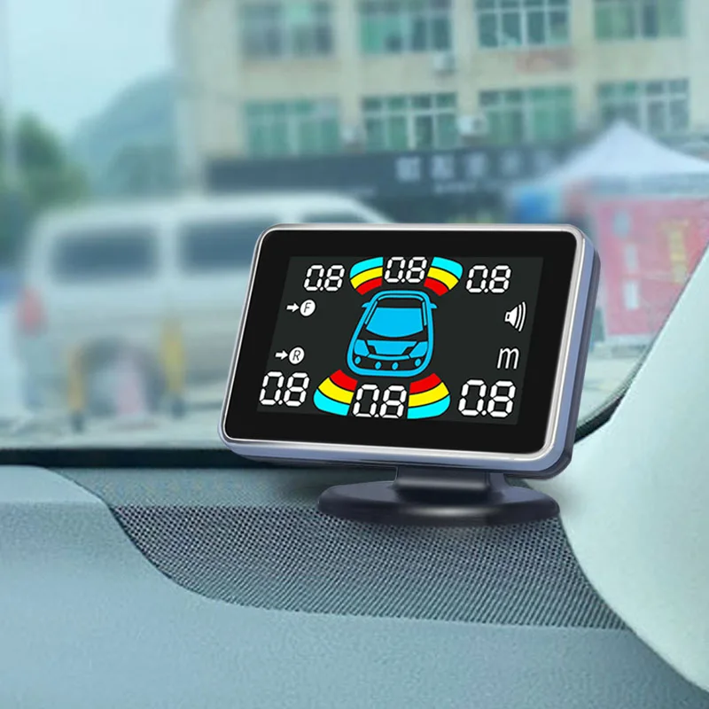 8 Parking Sensor Parktronic Car Automobile Reversing Backup Radar Electronics Rear Auto Detector Backing Assistance Kit Buzzer