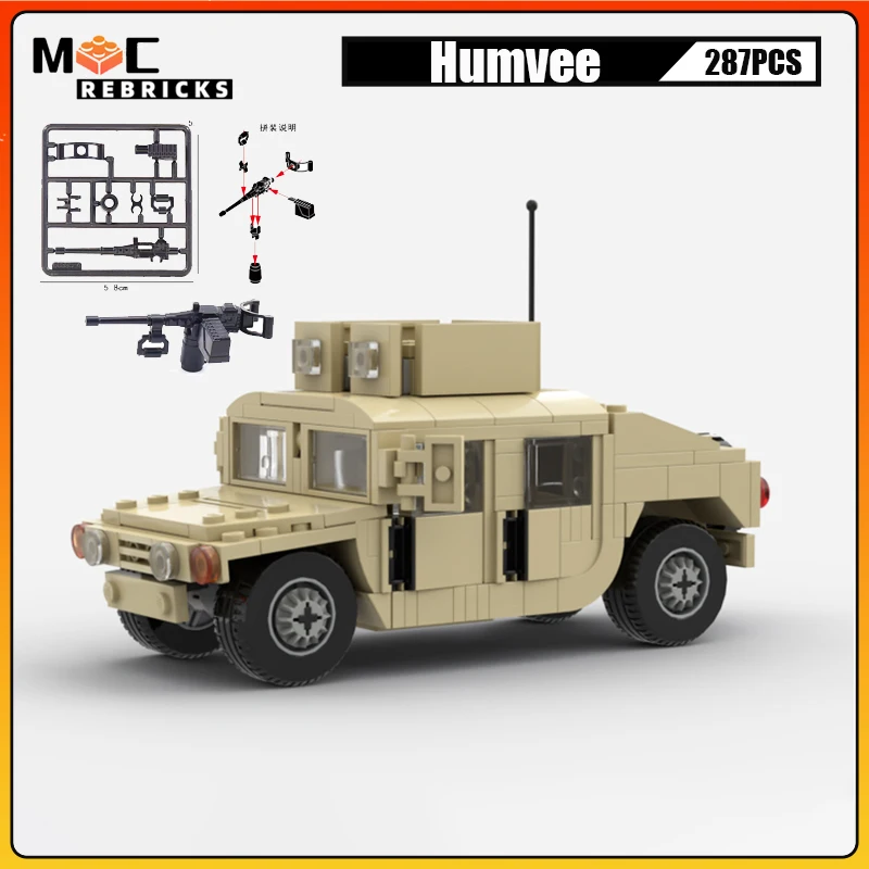 WW2 Military Serie US Army M1120 Heavy Expanded Mobility Tactical Truck MOC Building Blocks M985 HEMTT Vehicle Model Bricks Toys