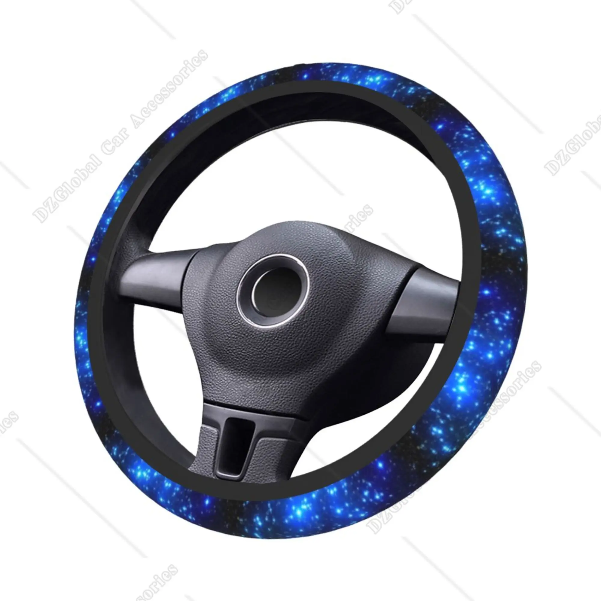 2025 Galaxy Blue Universal 15 Inch Steering Wheel Covers Beautiful Galaxy and Star Cute Car Steering new Wheel Cover Car Accessories