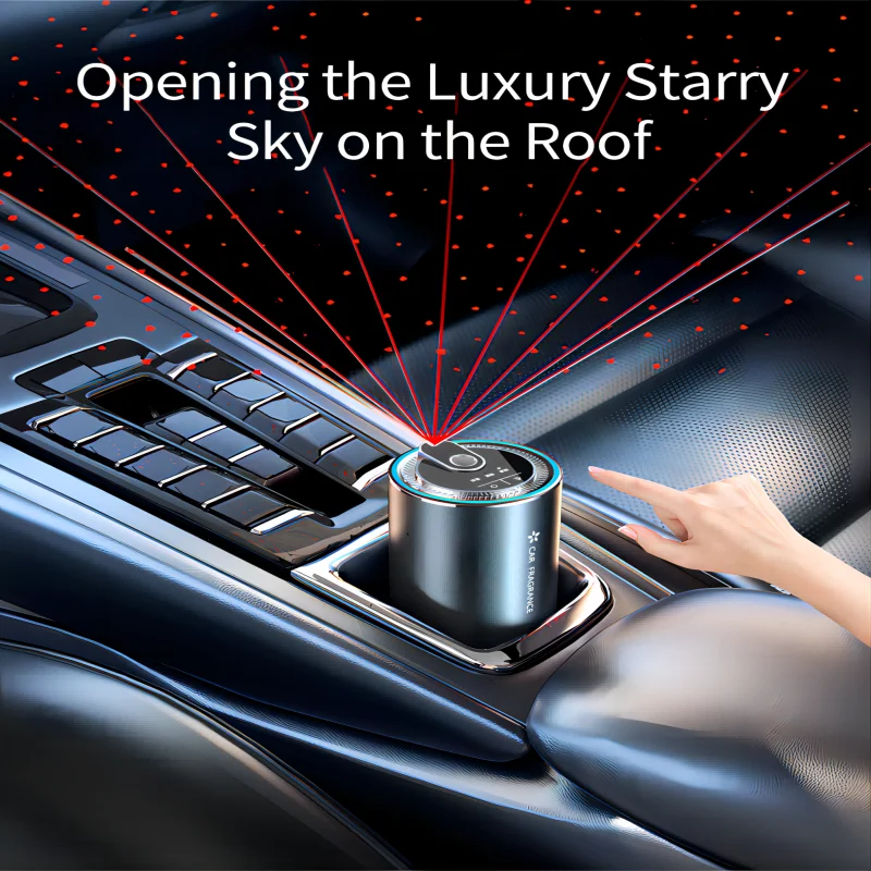 Car Air Refresher with starry projector Car intelligent aromatherapy Home aromatherapy diffuser car perfume home fragrance