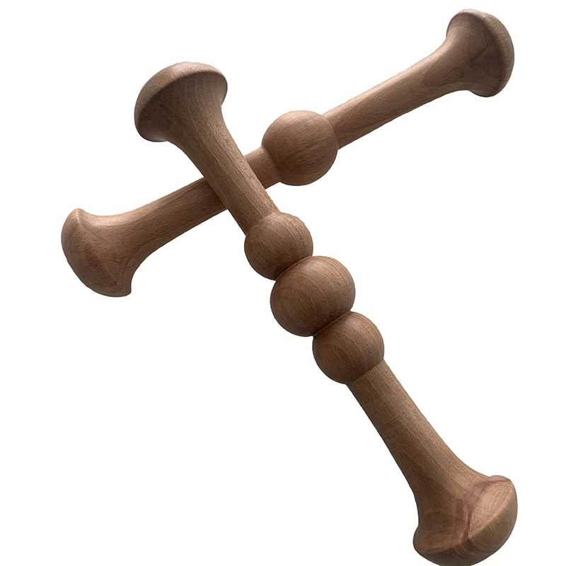 new Wooden Tai Chi Ruler Roll Stick Solid Wood Tai Chi Stick Creative 2025 Wood Exercise Equipment