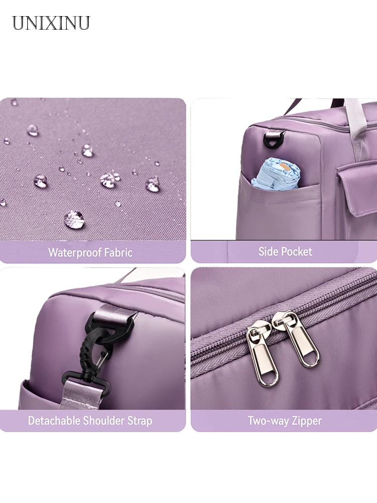 UNIXINU Carry On 2025 Travel Duffle Bag Shoulder Weekender Overnight Bags with Shoe Compartment Sports new Gym Tote Bags for Women