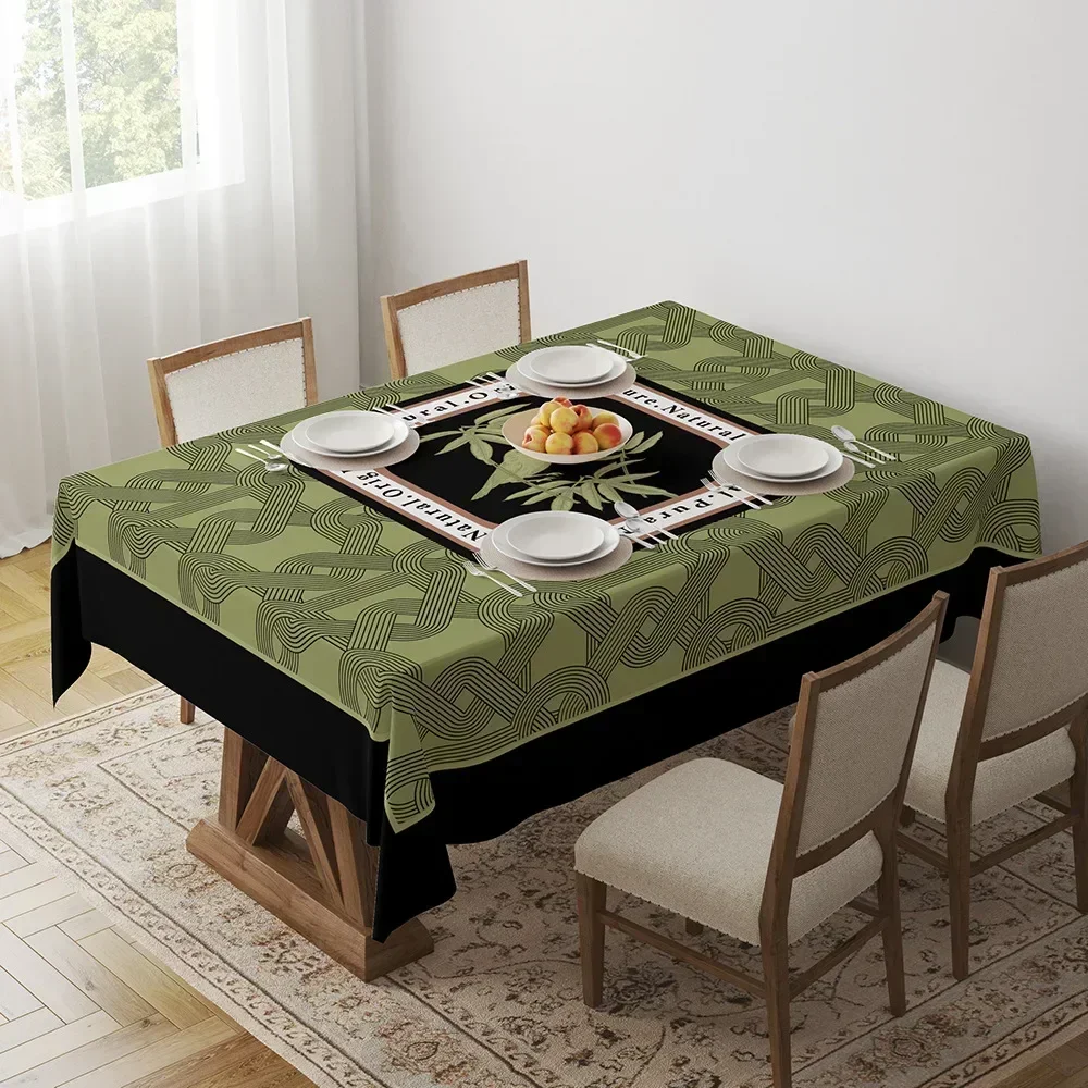 Geometric Dining Decorative Desk Towel Square Tabloth Sous Verre De H56K01