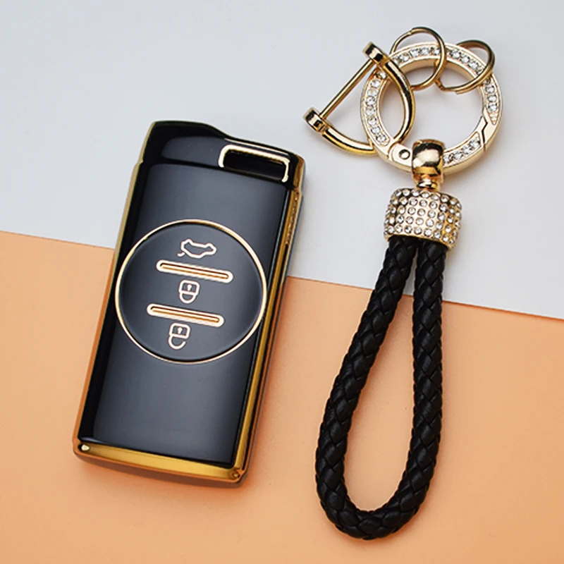 TPU Auto Shell Fob Holder for Chery 2025 Tiggo 4 new 5X 7 Pro 8 Exeed Txl Tx Lx Car Key Remote Case Cover Keychain Protector Accessories