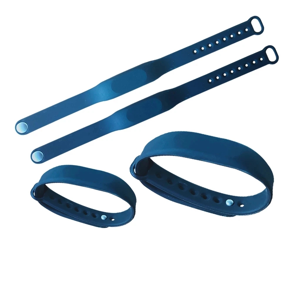 5Pcs Adjustable Silicone Waterproof RFID IC 13.56MHz Read Only NFC Wristband Black Bracelet Tags Card Free Shipping