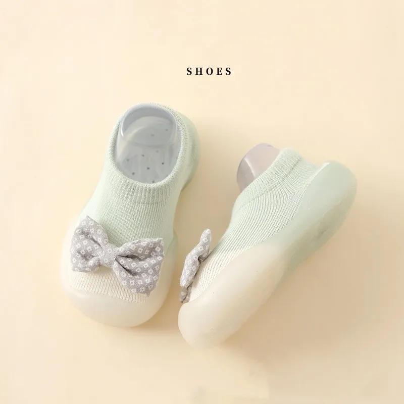Newborn Baby new Shoes Infant Cute Pink Bow Kids Shoes Soft Rubber 2025 Sole Child Floor Sneaker BeBe Booties Toddler Girls First Walker