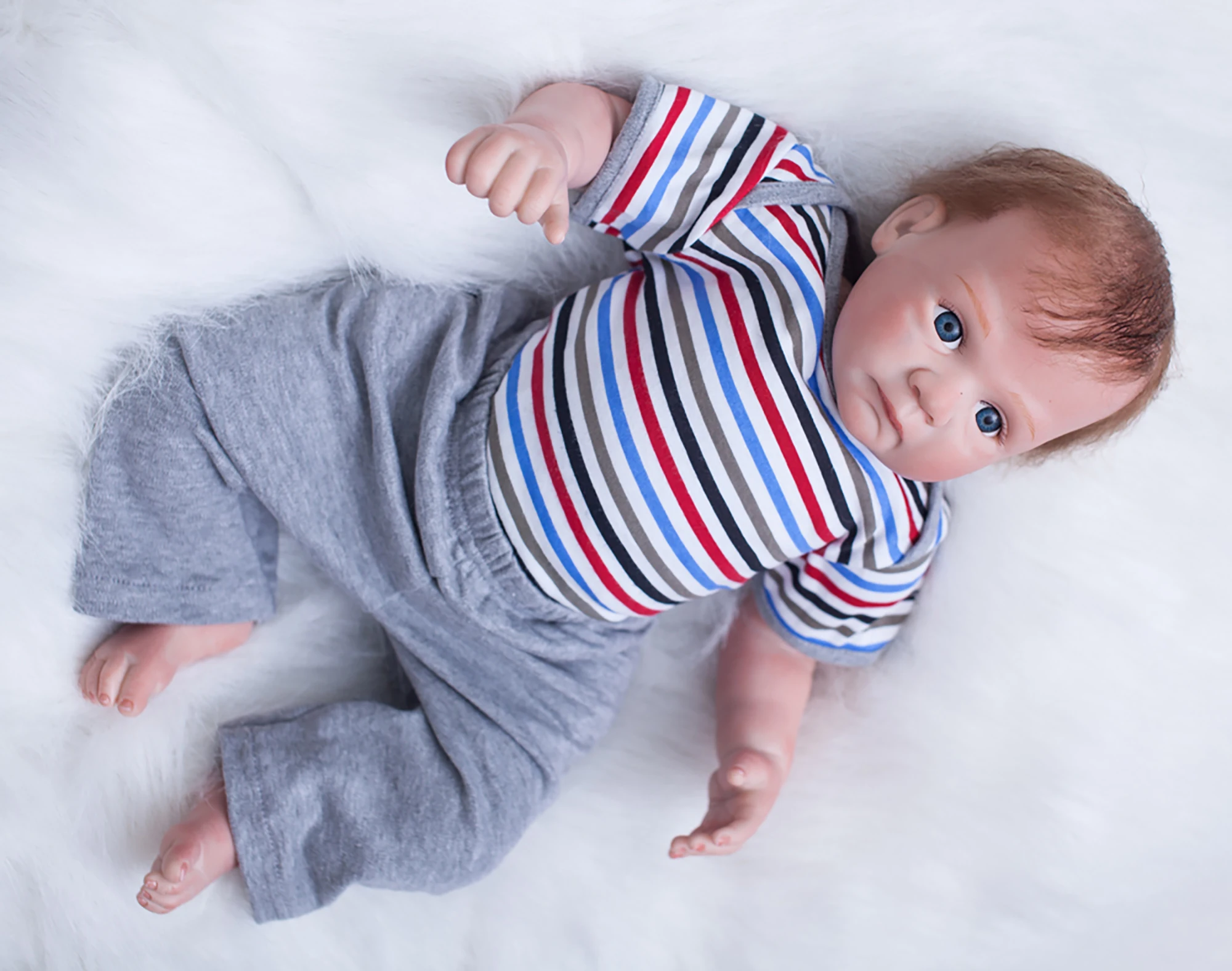 Reborn Baby Doll Toddler Boy 20" Newborn Boneca Renascida Life Like Bebe Realistic Berenguer From OtardDoll