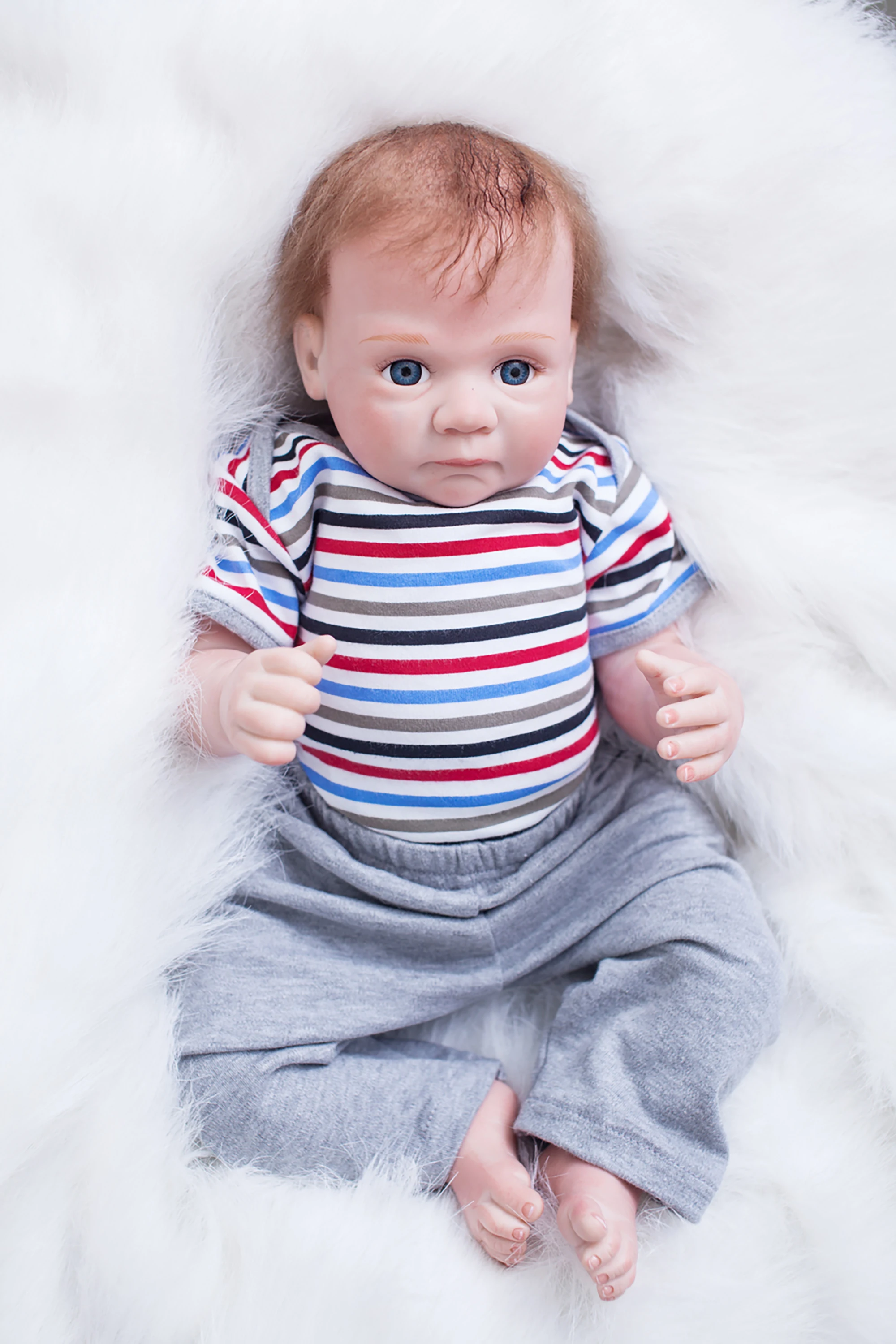 Reborn Baby Doll Toddler Boy 20" Newborn Boneca Renascida Life Like Bebe Realistic Berenguer From OtardDoll