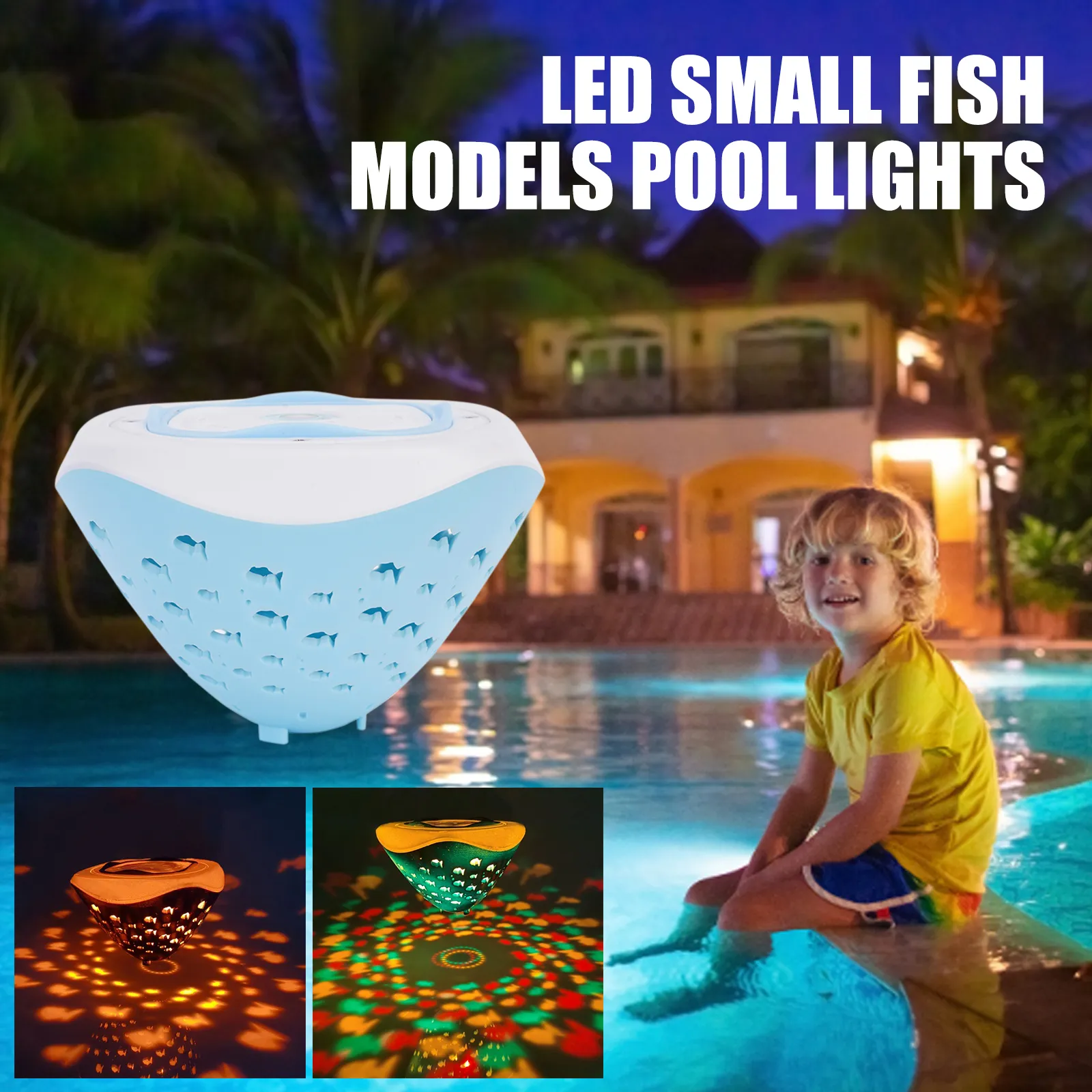 4 Colors Floating Light LED Swimming Pool Light Underwater Waterproof LED Solar Power Multi Color Changing Water Drift Lamp