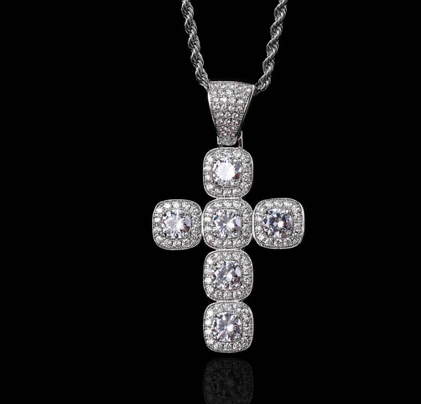 Pendant Necklaces Goth Pendants Necklace For Women Classic Cross Choker Chain Zircon Light Gold Color Womens Wholesale Jewelry Drop D Dhhjr