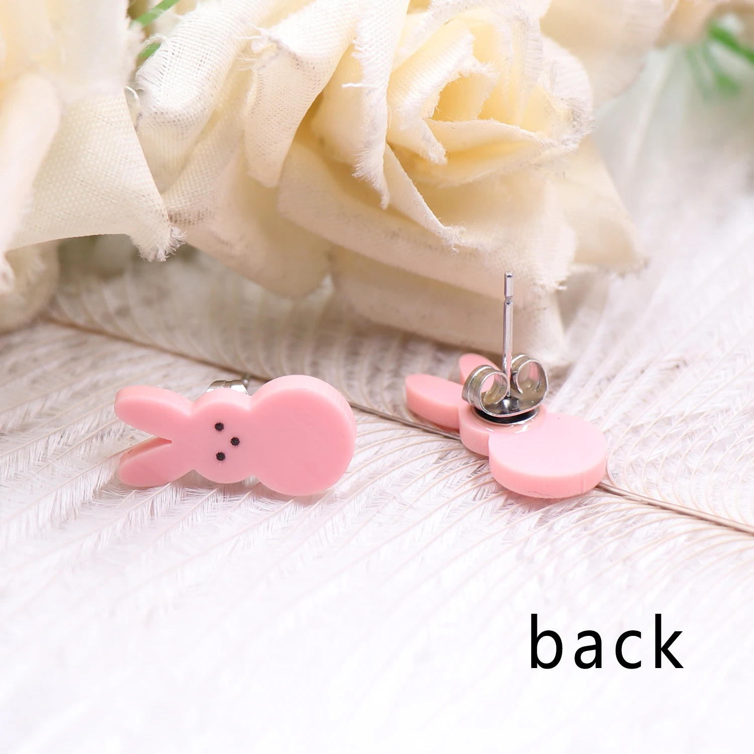 2025 1Pair New product CN Stud earring For women bunny Easter new Holiday TRENDY Acrylic Jewelry