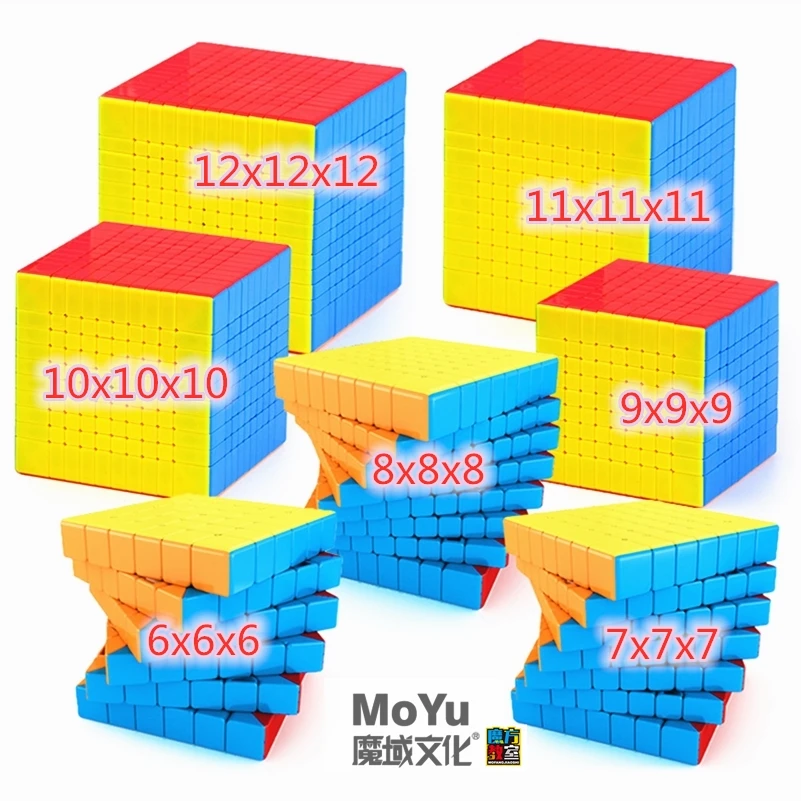 MoYu cube 6x6x6 Cube 7x7x7 8x8 9x9 10x10 11x11 12x12 Cubo Magico Professional Magic cube Puzzle toys Speed Cube