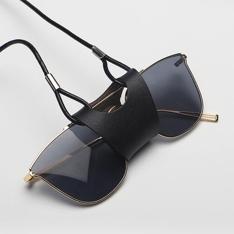 1PCS Men Anti Fall Reading Glasses Clip Lanyard Women Sunglasses Leather Storage Rope Case Eyewear Hanging Neck Strap Chain