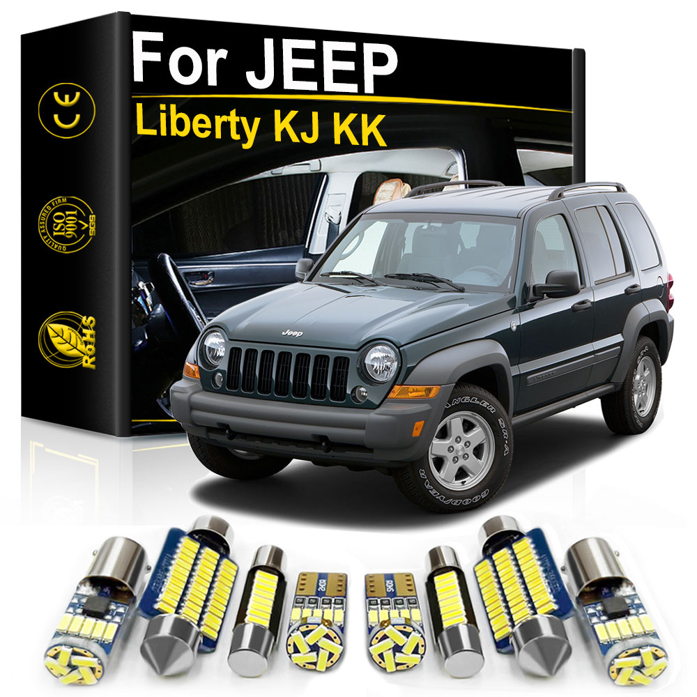 Per Jeep Liberty KJ KK 2002 2003 2004 2005 2006 2007 2008 2009 2010 2011 2012 2013 accessori interni auto luci a LED Canbus