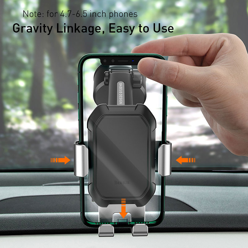 Baseus Car Phone Holder Dashboard Gravity Phone Holder Stand in Car Universal Mount GPS Support For iPhone Xiaomi Samsung Huawei