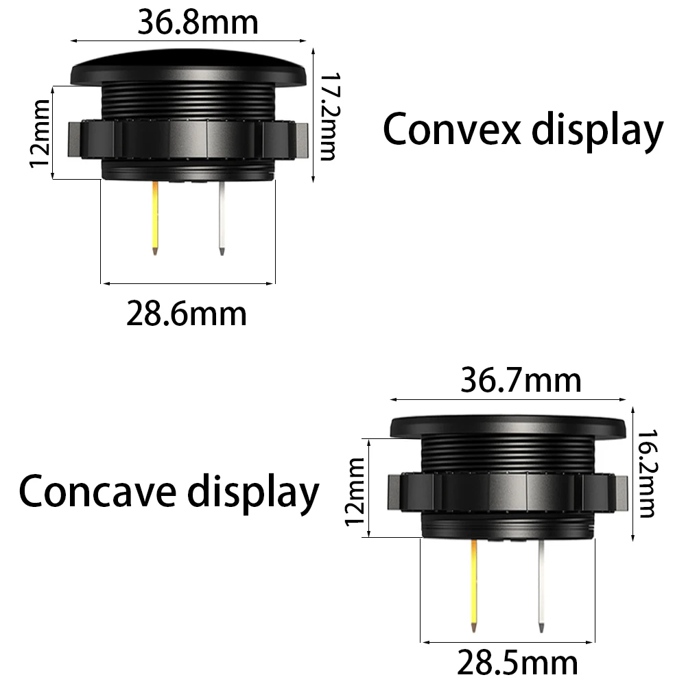 DC5V-48V Round Waterproof Voltmeter Motorboat Motorcycle Car LED Panel Digital Voltmeter Tester Monitor Display Voltmeter