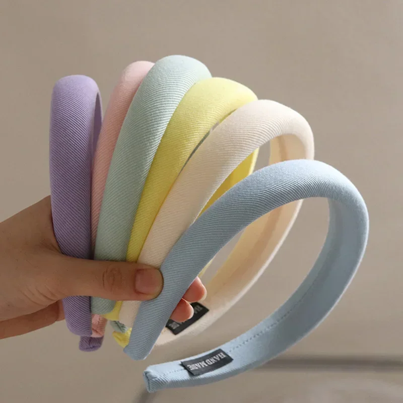 New Candy Color Wide Hair Bands for Women new Girls 2025 Turban Hair Holder Thicken Hoop Korean Summer Hair Accessories
