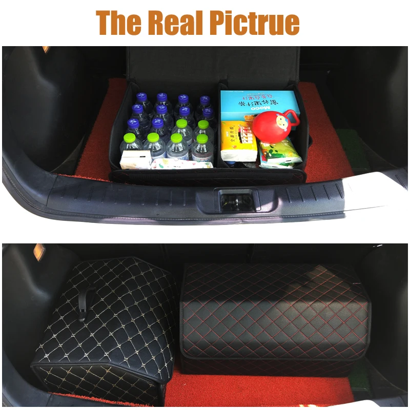 2025 Car Trunk new Organizer Multipurpose Collapsible Trunk Cleanup with Lid Portable Large Capacity Car Storage Box Auto Supplies