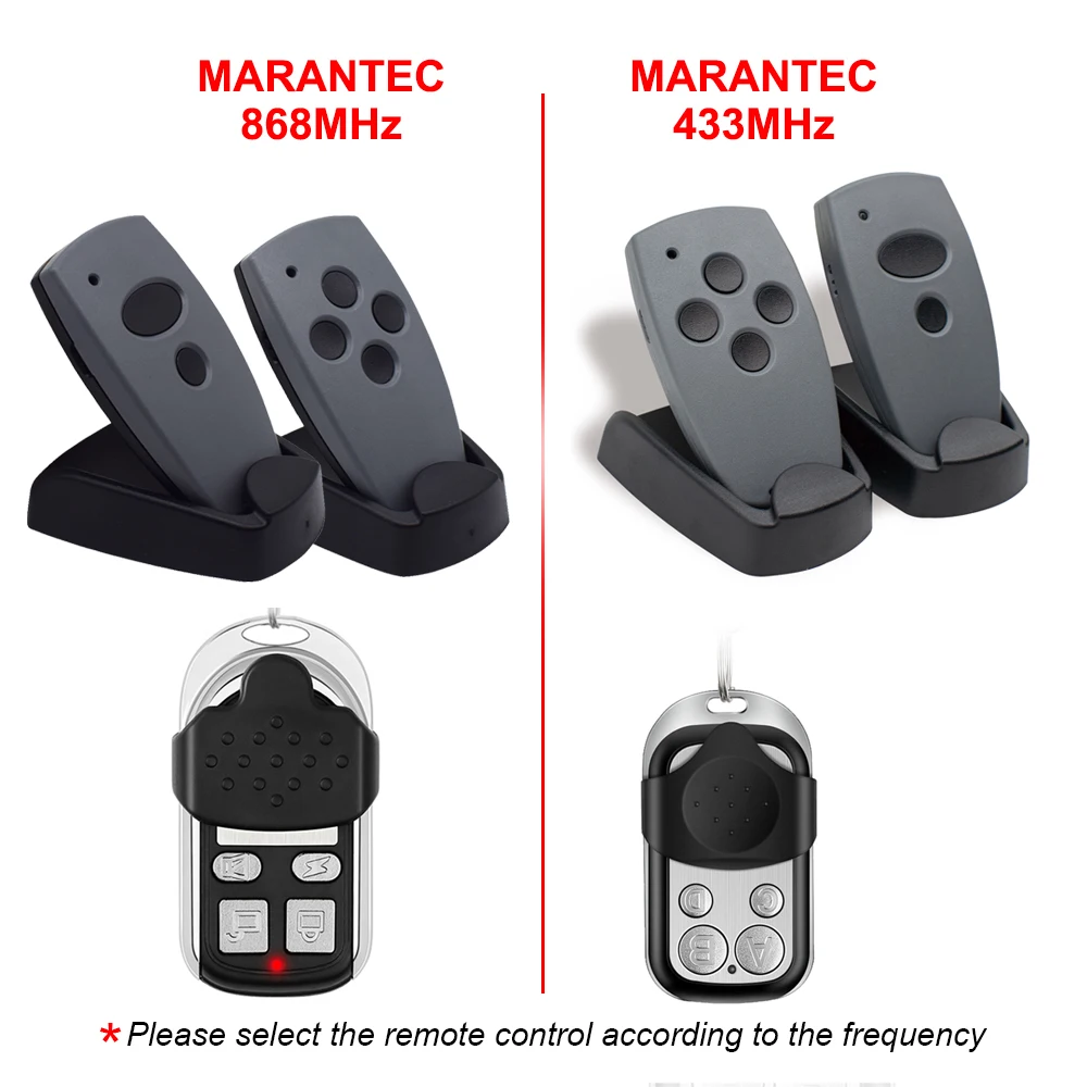MARANTEC Garage Remote Control 868 MHz / 433MHz For Digital D302 D304 D313 433 D323 D382 D384 131 868 Command 211 212 214 221