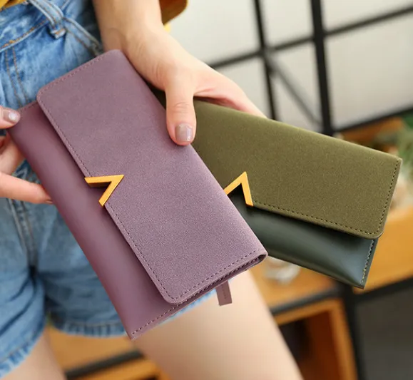2023 Leather Women Wallets Hasp Lady Moneybags Zipper Coin Purse Woman Envelope Wallet Money Cards ID Holder Bags Purses Pocket dh1102219088