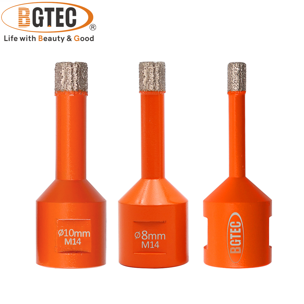 BGTEC 6/8/10mm Dia Drilling Crowns Kit new Drill Bits Set 2025 Hole Saw Cutter Tile Ceramic Marble Quartz Hole Opener M14 or 5/8"-11