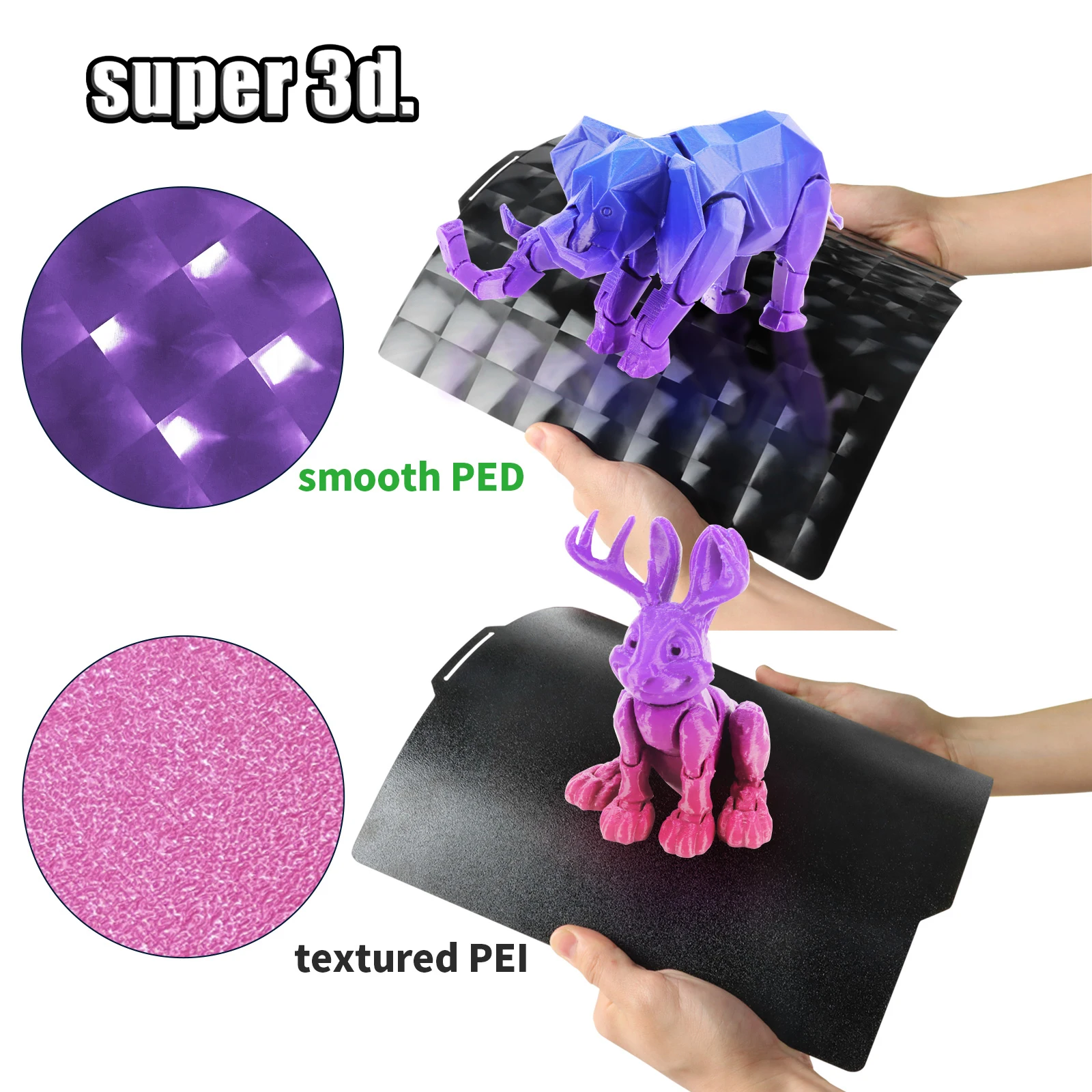 PEO PEY Build Plate for Bambulabs Upgrade PEI Sheet P1P Double Sided Textured Spring Steel new Sheet Heated Bed For Bambu Lab 2025 x1 P1S