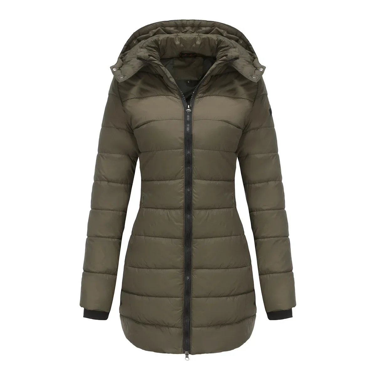 Puffer Quilted Jacket Women Autumn Winter Jackets for Women 2023 Long Parkas Plus Big Large Size Navy Gray Black Green Red New