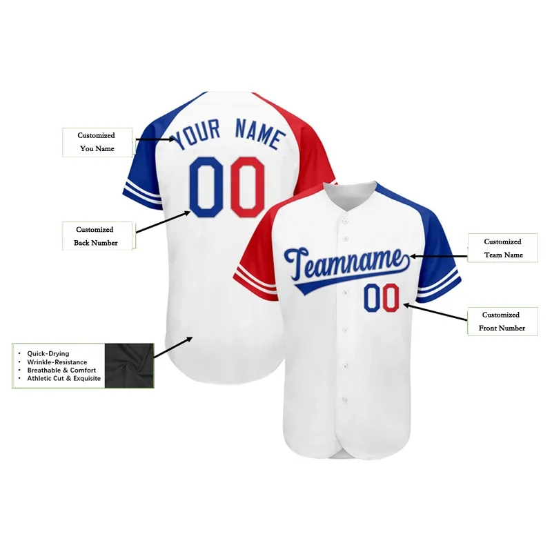 White Custom Baseball Jersey Shirt 3D Printed Embroidered for Men and Women Shirt Casual Shirts Hip new Hop 2025 Unisex Tops